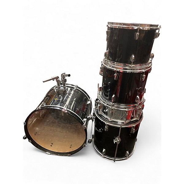 Used Sound Percussion Labs 5 Piece Drum Kit Black Drum Kit
