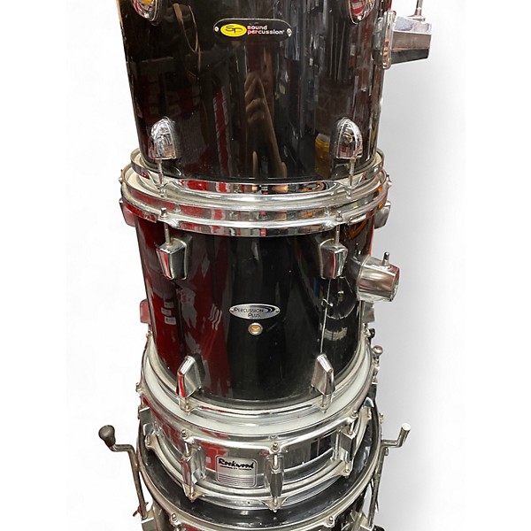 Used Sound Percussion Labs 5 Piece Drum Kit Black Drum Kit