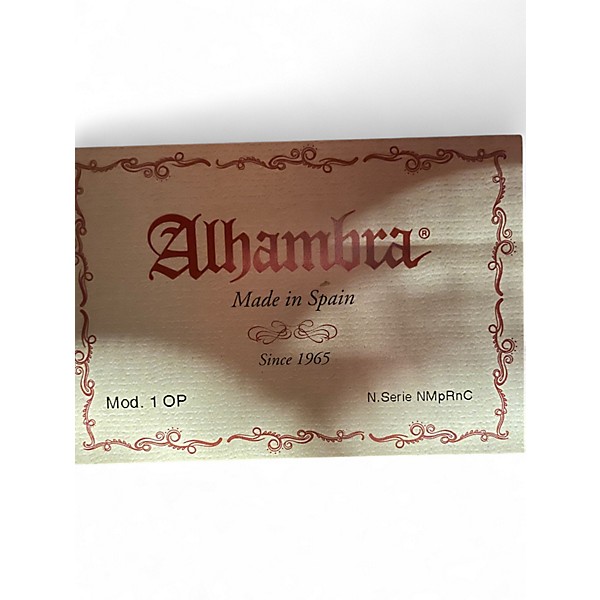 Used Alhambra 1 C Natural Classical Acoustic Guitar