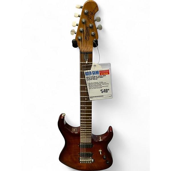 Used Sterling by Music Man JP150 Orange Solid Body Electric Guitar