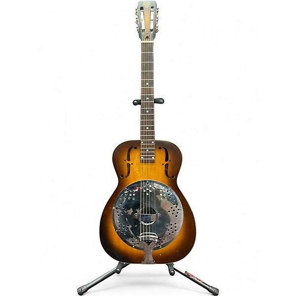 Vintage 1990s Gibson P60D ROUND NECK Sunburst Resonator Guitar