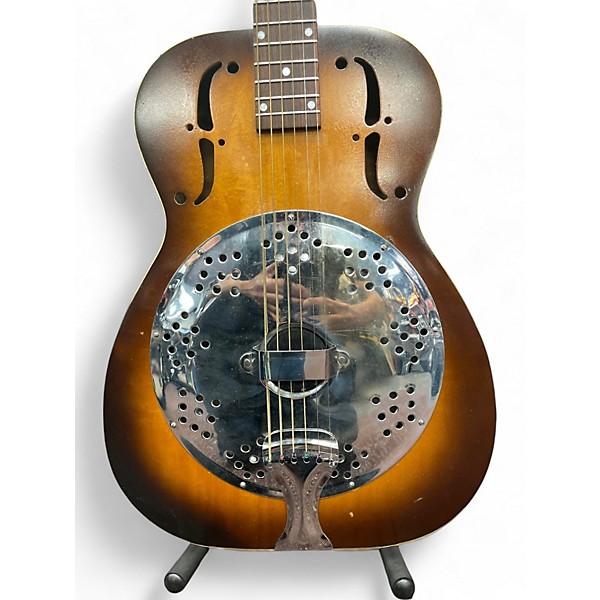 Vintage 1990s Gibson P60D ROUND NECK Sunburst Resonator Guitar
