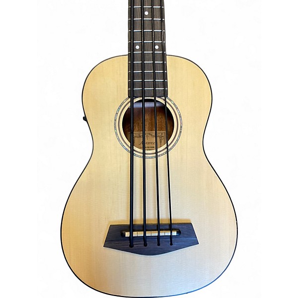 Used Alvarez AU60EBASS Natural Acoustic Bass Guitar