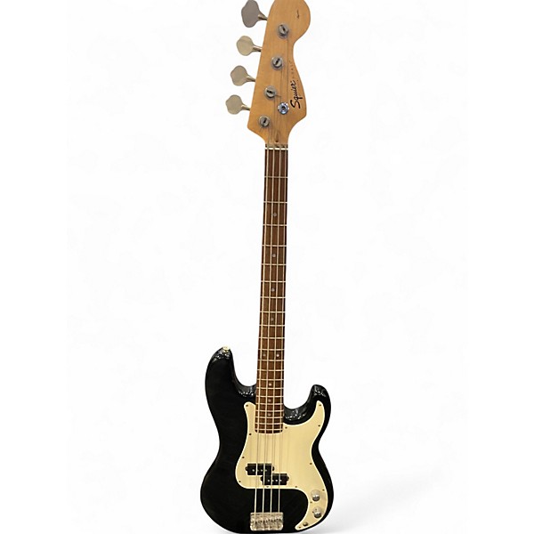 Used Squier Precision Bass Black Electric Bass Guitar
