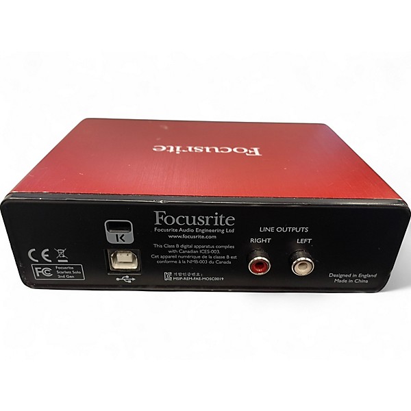 Used Focusrite Scarlett Solo Gen 2 Audio Interface