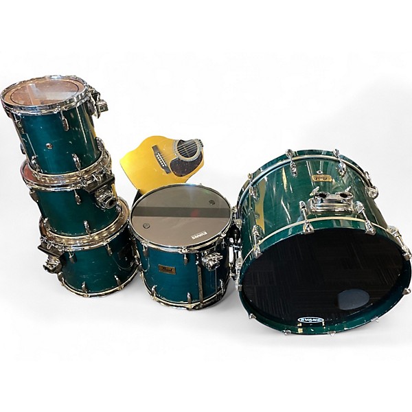 Used Pearl 5 Piece PRESTIGE SESSION SELECT Trans Green Drum Kit