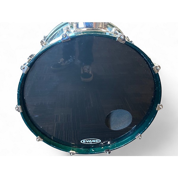 Used Pearl 5 Piece PRESTIGE SESSION SELECT Trans Green Drum Kit