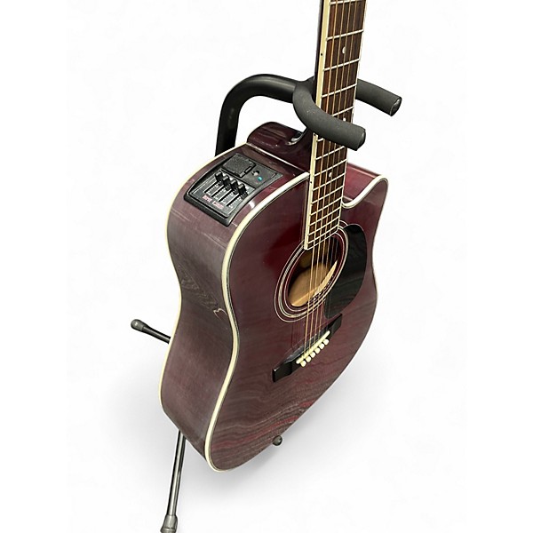 Used Takamine EG 334RC Wine Red Acoustic Electric Guitar