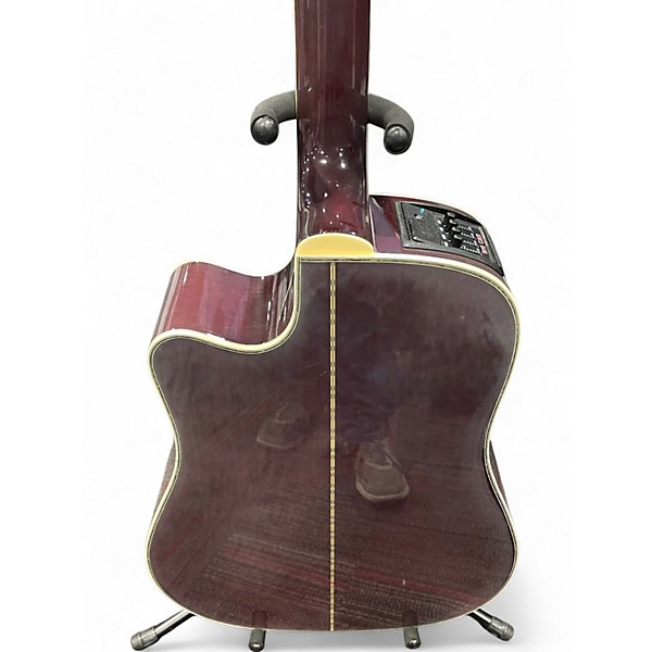 Used Takamine EG 334RC Wine Red Acoustic Electric Guitar