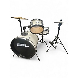 Used SPL 3 Piece LIL KICKER Alpine White Drum Kit