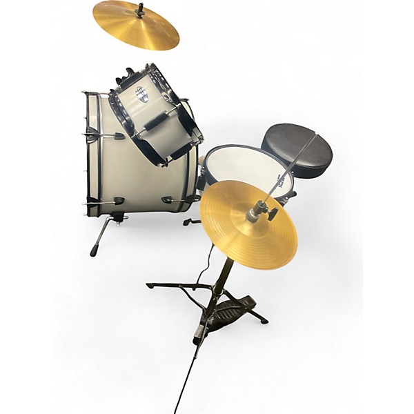 Used SPL 3 Piece LIL KICKER Alpine White Drum Kit