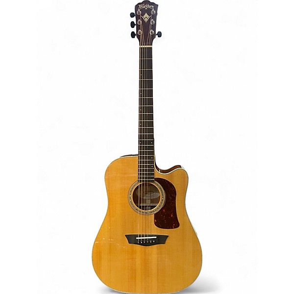 Used Washburn hd100 Natural Acoustic Guitar