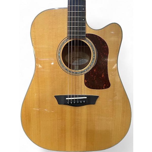Used Washburn hd100 Natural Acoustic Guitar