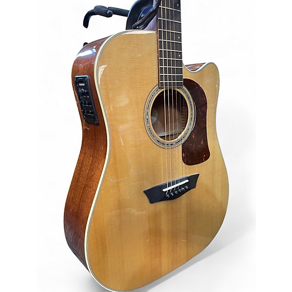 Used Washburn hd100 Natural Acoustic Guitar