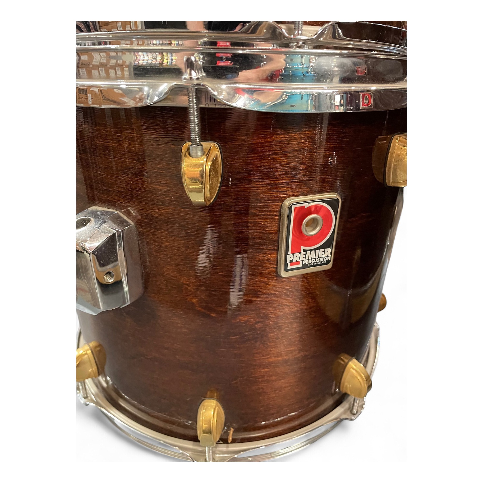 Used Premier 4 Piece XPK 75TH Anniversary 1997 walnut gloss Drum