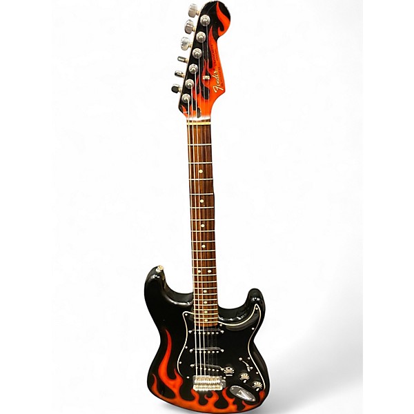 Used 2002 Fender FSR Standard Stratocaster Flame Solid Body Electric Guitar