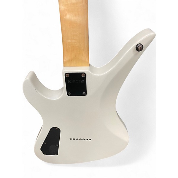 Used Schecter Guitar Research A7 WHITE Solid Body Electric Guitar