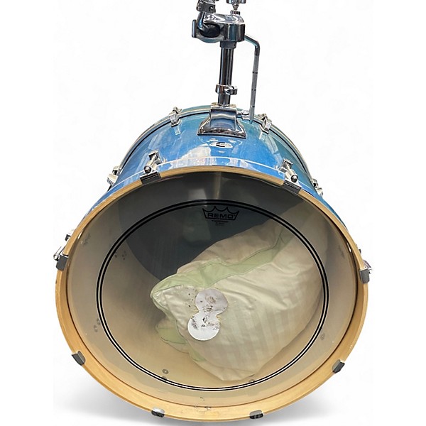 Used Ludwig 5 Piece Element Blue Sparkle Drum Kit