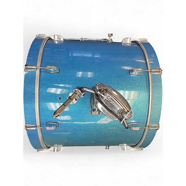Used Ludwig 5 Piece Element Blue Sparkle Drum Kit