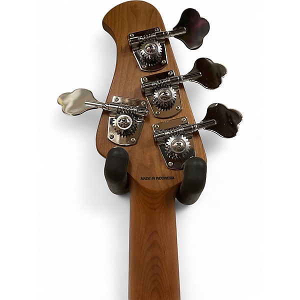 Used Sterling by Music Man Ray34 HH Spalted Top Sunburst Electric Bass Guitar