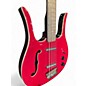 Used Danelectro LONGHORN BASS Red Electric Bass Guitar