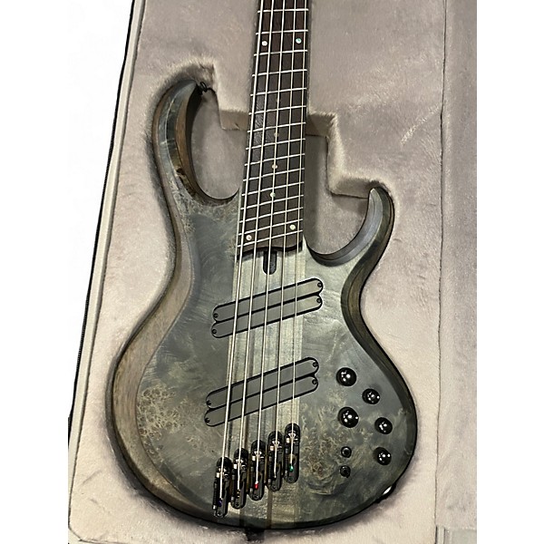 Used Ibanez BTB805MS Trans Gray Electric Bass Guitar