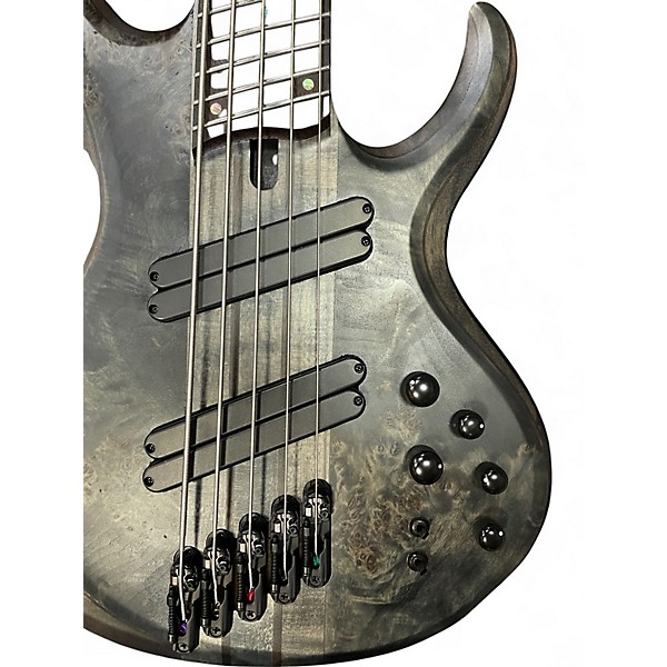 Used Ibanez BTB805MS Trans Gray Electric Bass Guitar