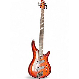 Used Ibanez SRMS805 Brown Topaz Burst Electric Bass Guitar