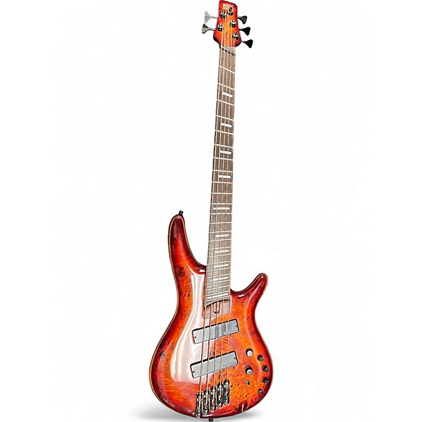 【2025年】高評価レビューアイテム特集 Burst Topaz Brown SRMS805 Ibanez Used Electric Guitar Bass ベース