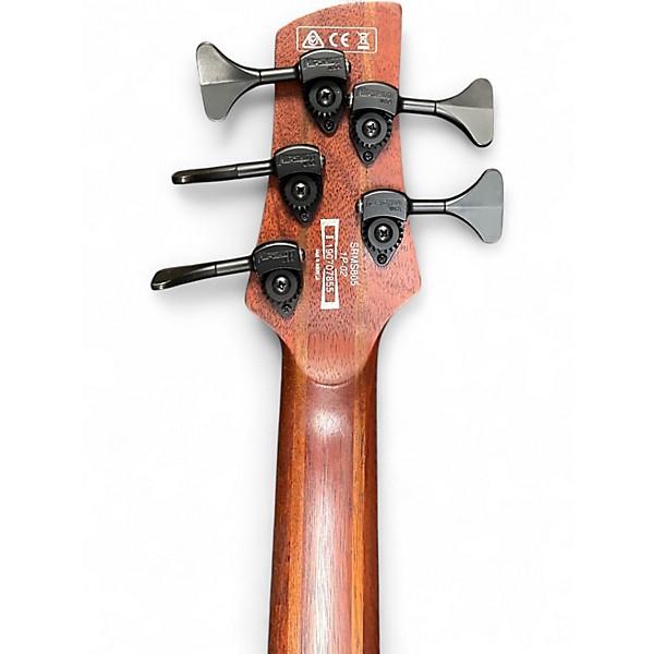 Used Ibanez SRMS805 Brown Topaz Burst Electric Bass Guitar