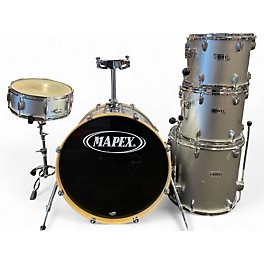 Used Mapex 5 Piece V Series 5 Piece Shell Pack Silver Drum Kit