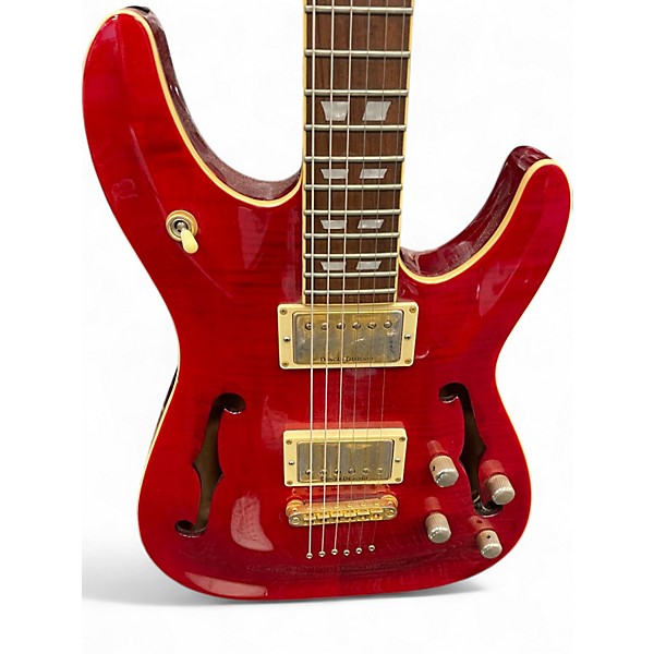 Used Schecter Guitar Research DIAMOND Wine Red Hollow Body Electric Guitar