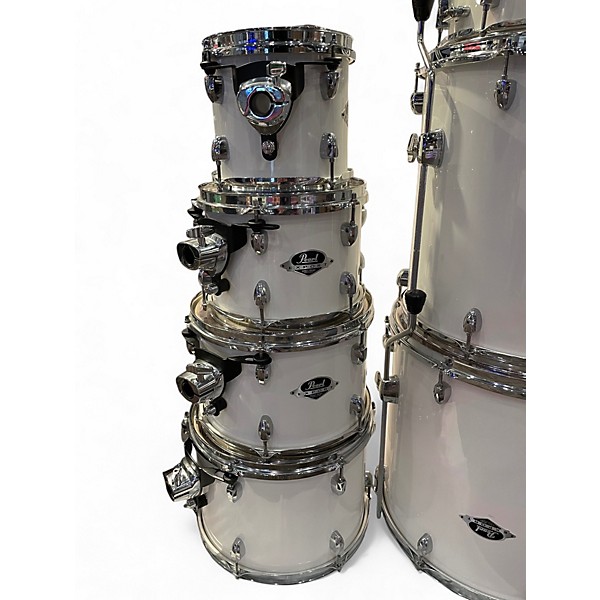 Used Pearl 8 Piece Export White Drum Kit