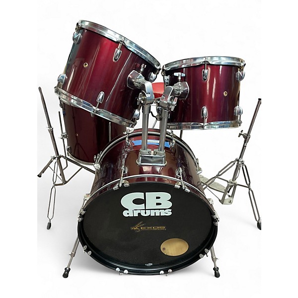 Used 2022 CB 5 Piece Drum Set Wine Red Drum Kit