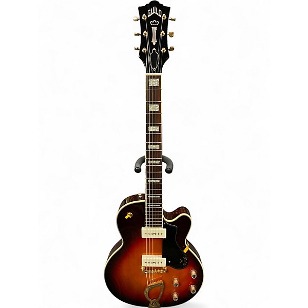 Used 2015 Guild ARISTOCRAT M75 Antique Sunburst Hollow Body Electric Guitar