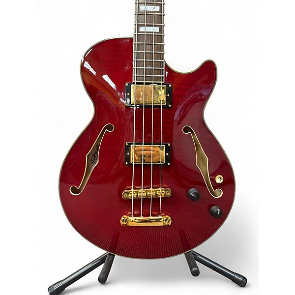 Used D'Angelico EX 4 String RED Electric Bass Guitar