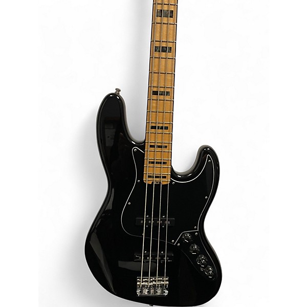 Used 2016 Fender American Elite Jazz Bass Black Electric Bass Guitar