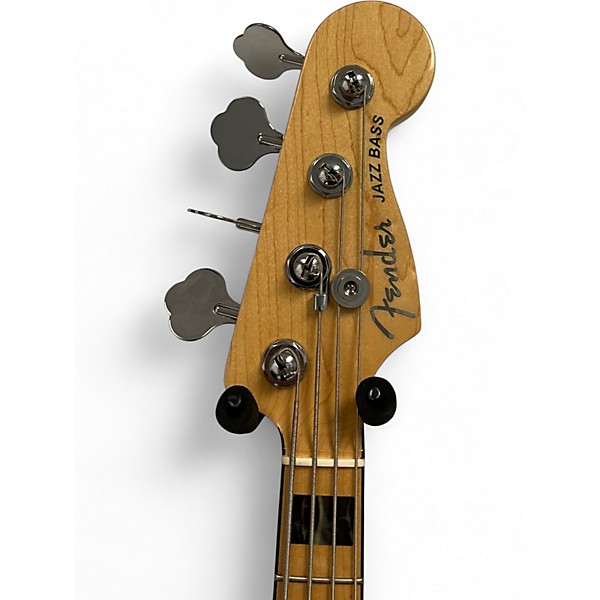 Used 2016 Fender American Elite Jazz Bass Black Electric Bass Guitar