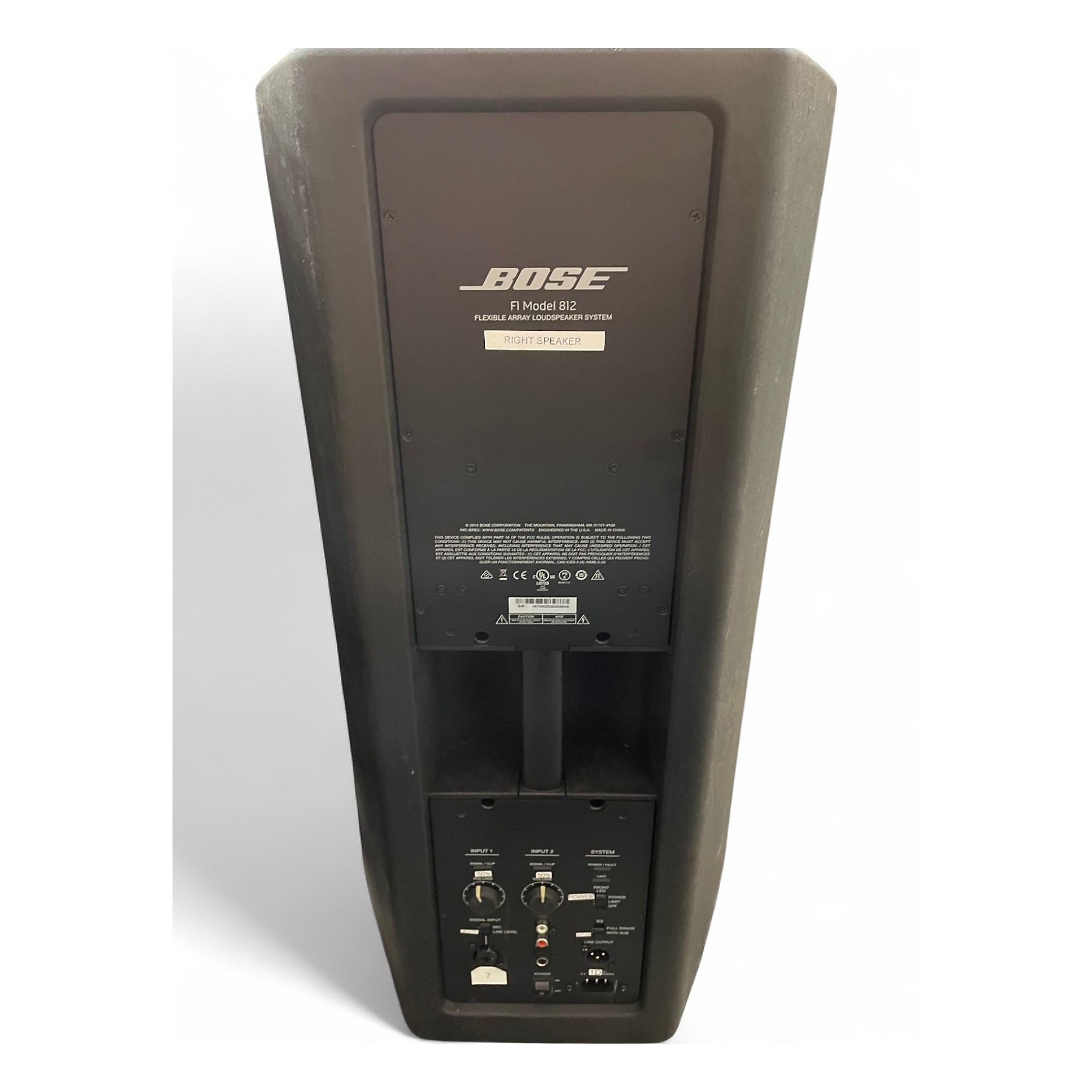 Used Bose F1 MODEL 812 FLEXIBLE ARRAY LOUDSPEAKER AND SUBWOOFER