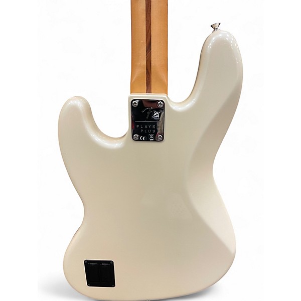 Used Fender Player Plus Active Jazz Bass Olympic Pearl Electric Bass Guitar