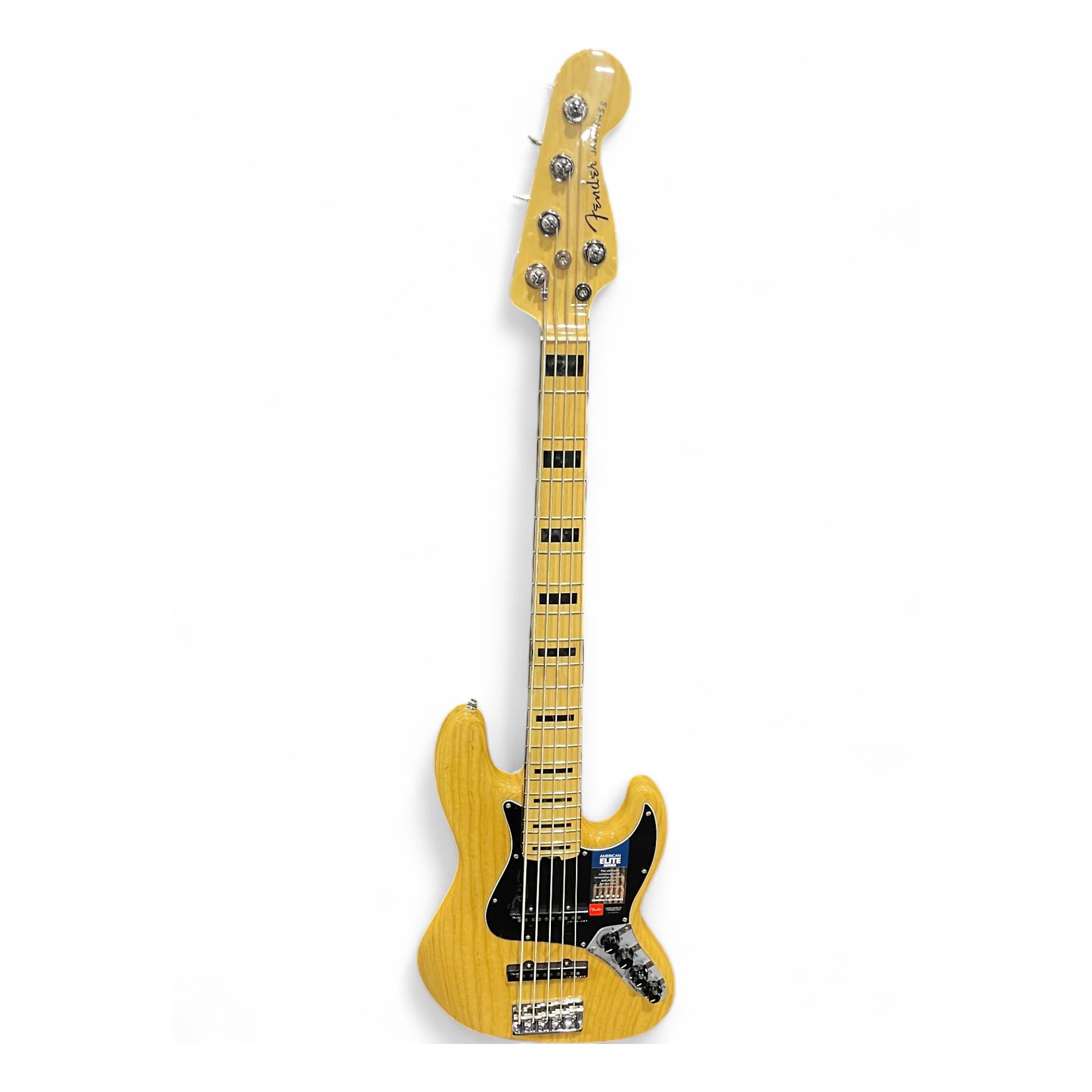 Used Fender American Elite Jazz Bass Natural Electric Bass