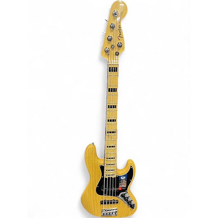 Used Fender American Elite Jazz Bass Natural Electric Bass