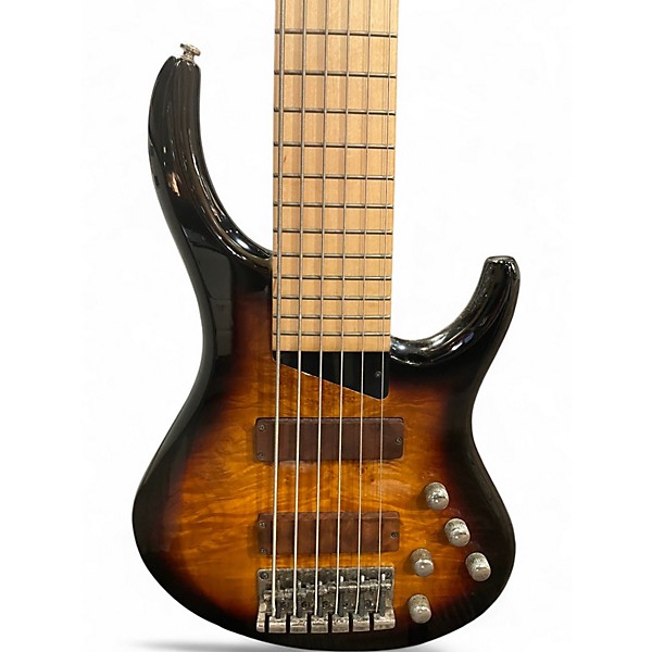 Used MTD Kingston KZ 6 String Tobacco Sunburst Electric Bass Guitar