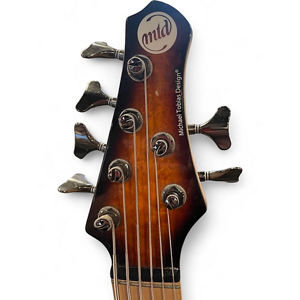 Used MTD Kingston KZ 6 String Tobacco Sunburst Electric Bass Guitar