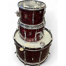 Used Premier 4 Piece 1960s C58 Burgundy Marine Pearl Drum Kit