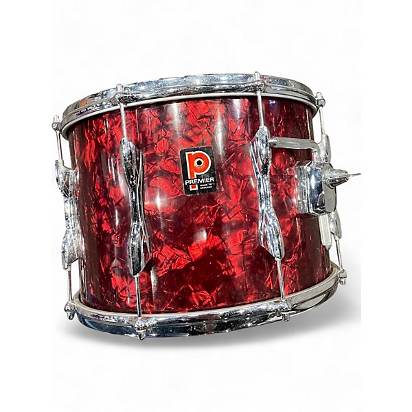 Used Premier 4 Piece 1960s C58 Burgundy Marine Pearl Drum Kit