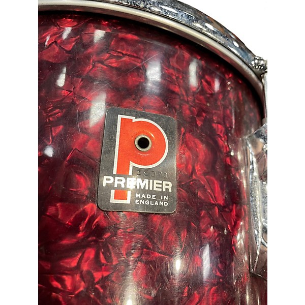 Used Premier 4 Piece 1960s C58 Burgundy Marine Pearl Drum Kit