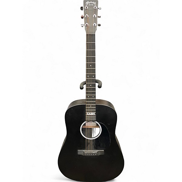 Used Martin DX Johnny Cash Black Acoustic Electric Guitar