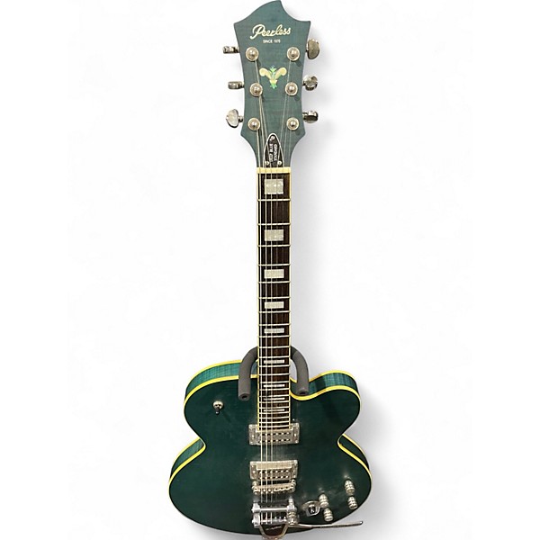 Used PEERLESS DEEP BLUE STANDARD Blue Hollow Body Electric Guitar