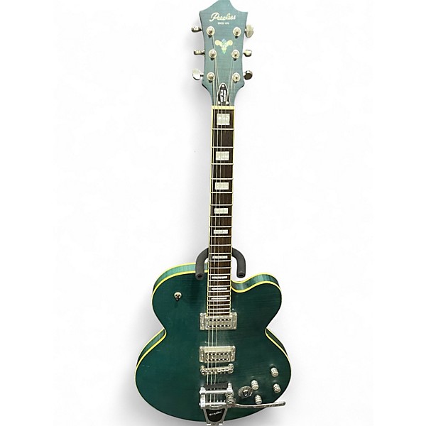 Used PEERLESS DEEP BLUE STANDARD Blue Hollow Body Electric Guitar